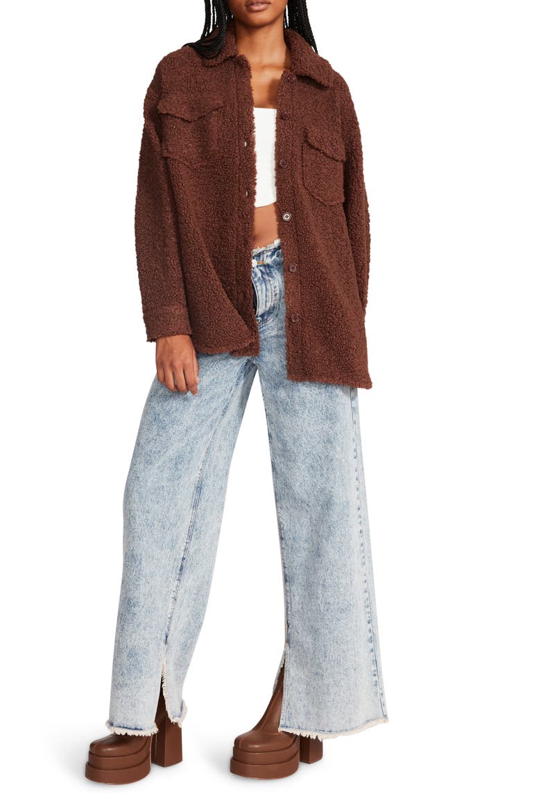 Textured Shirt Jacket, Alternate, color, SHAVED CHOCOLATE
