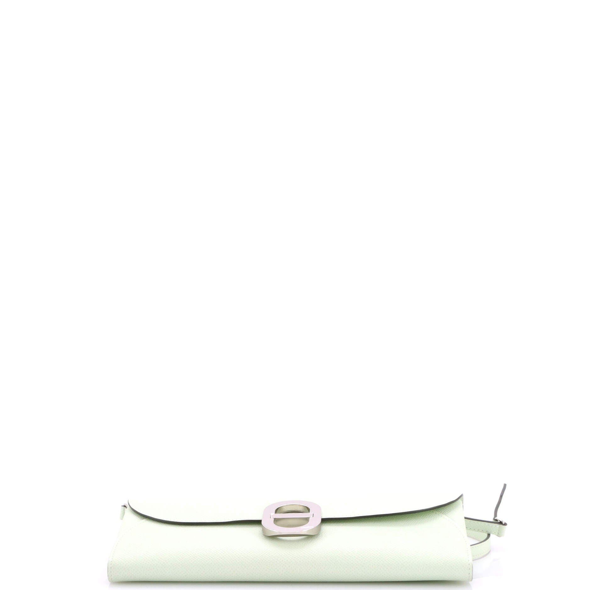 Pre-Owned Hermes Chaine d'Ancre To Go Wallet Epsom, Alternate, color, Vert Peppermint