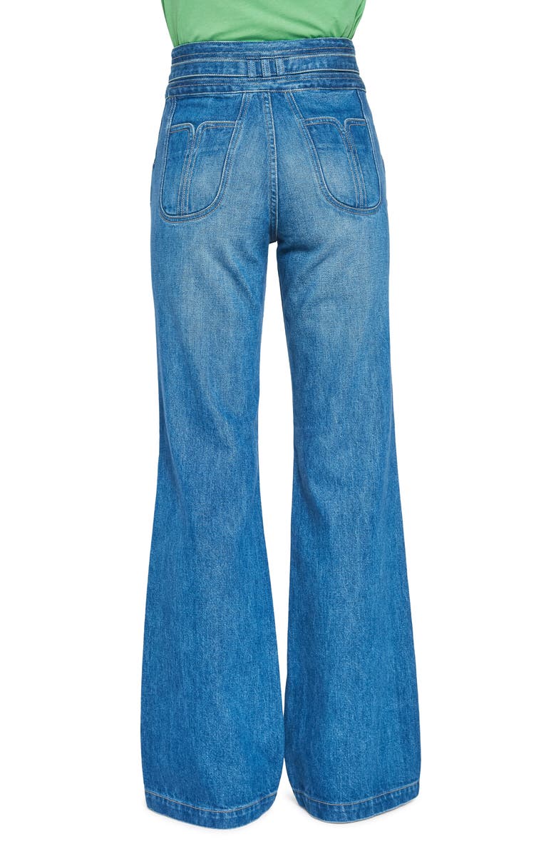 NOEND Bella Fashion Seamed Pocket Wide Leg Jeans, Alternate, color, Bend