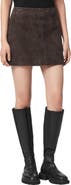 AllSaints Renai Suede Miniskirt