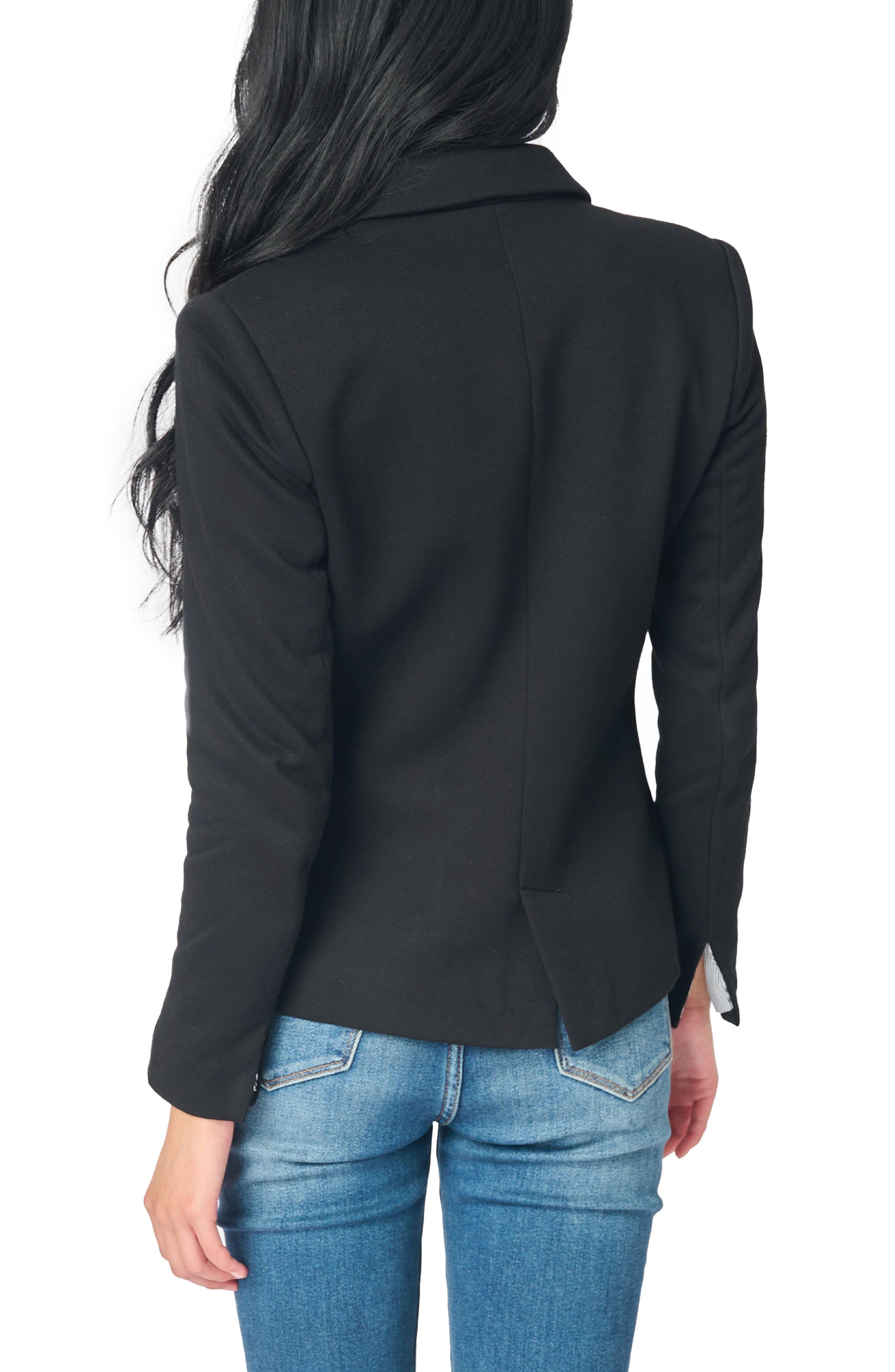Double Breasted Cotton Blend Blazer - image 2
