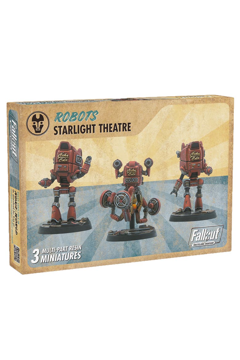 Fallout,  Wasteland Warfare Robots, 3 Figures, Main, color, Multicolored
