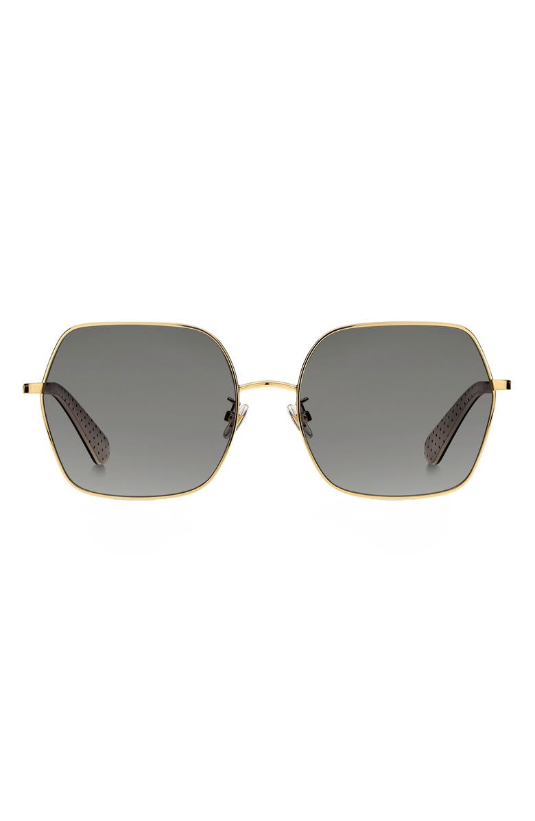 Kate Spade New York eloy 59mm polarized sunglasses, Main, color, Gold