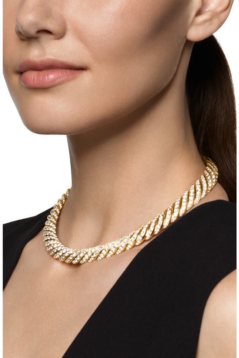Sculpted Cable Flex Necklace, Alternate, color, GOLD