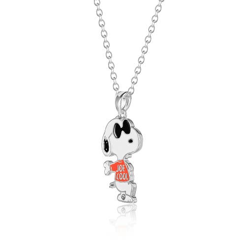 Peanuts Joe Cool Red Shirt Pendant Necklace In Multi