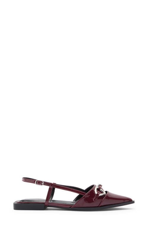 Wild Diva Lounge Astor Slingback Flat In Burgundy