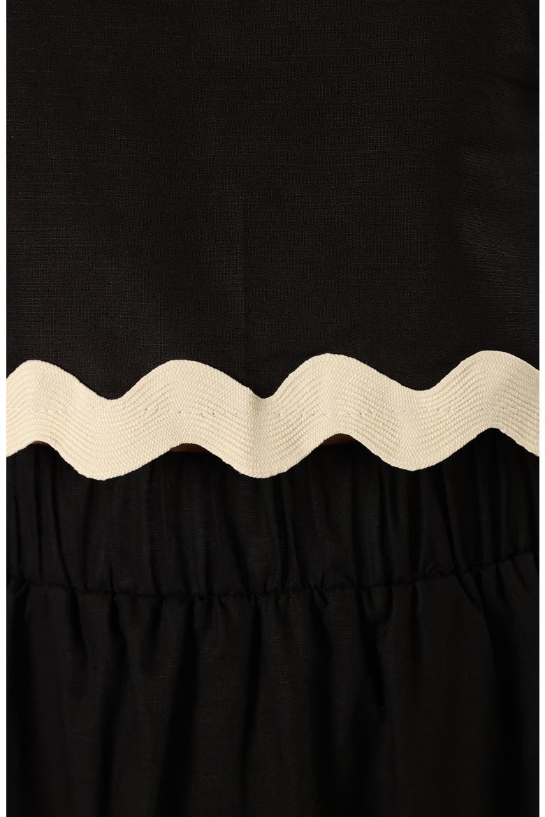 Chrissy Sleeveless Cotton Top & Maxi Skirt, Alternate, color, BLACK CREAM