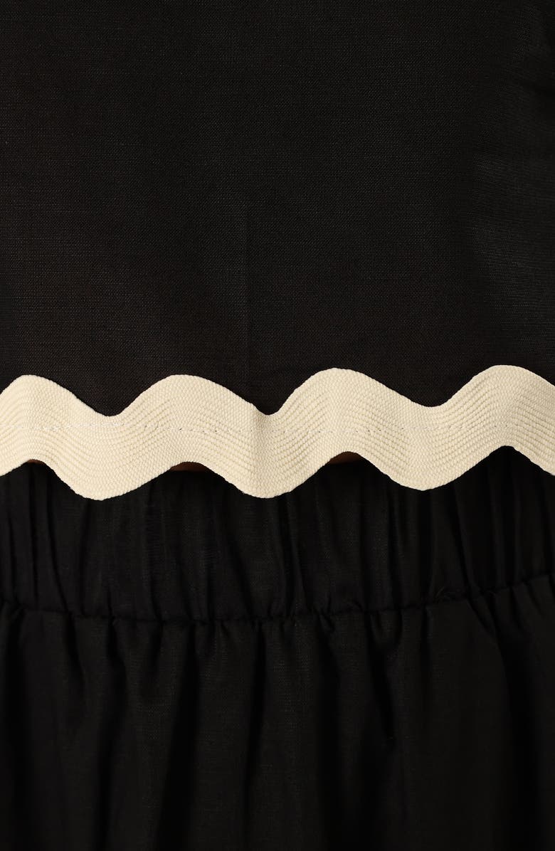 Petal & Pup Chrissy Sleeveless Cotton Top & Maxi Skirt, Alternate, color, Black Cream