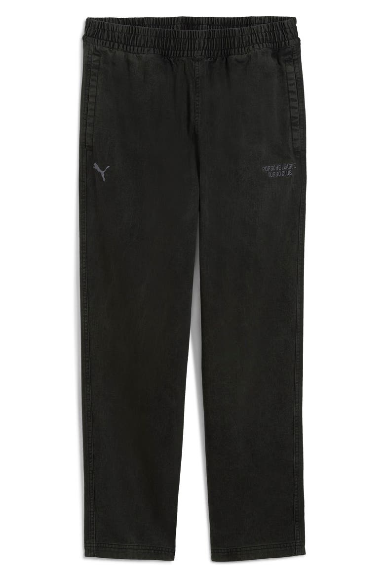 Porsche League Elastic Waist Cotton Pants, Alternate, color, PUMA BLACK