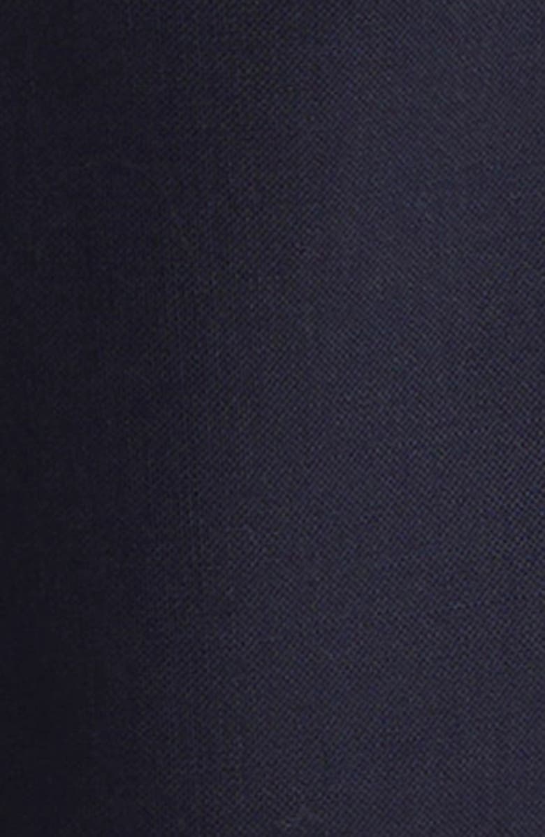 Thom Sweeney Fresco Tailored Flat Front Wool Trousers, Alternate, color, Navy