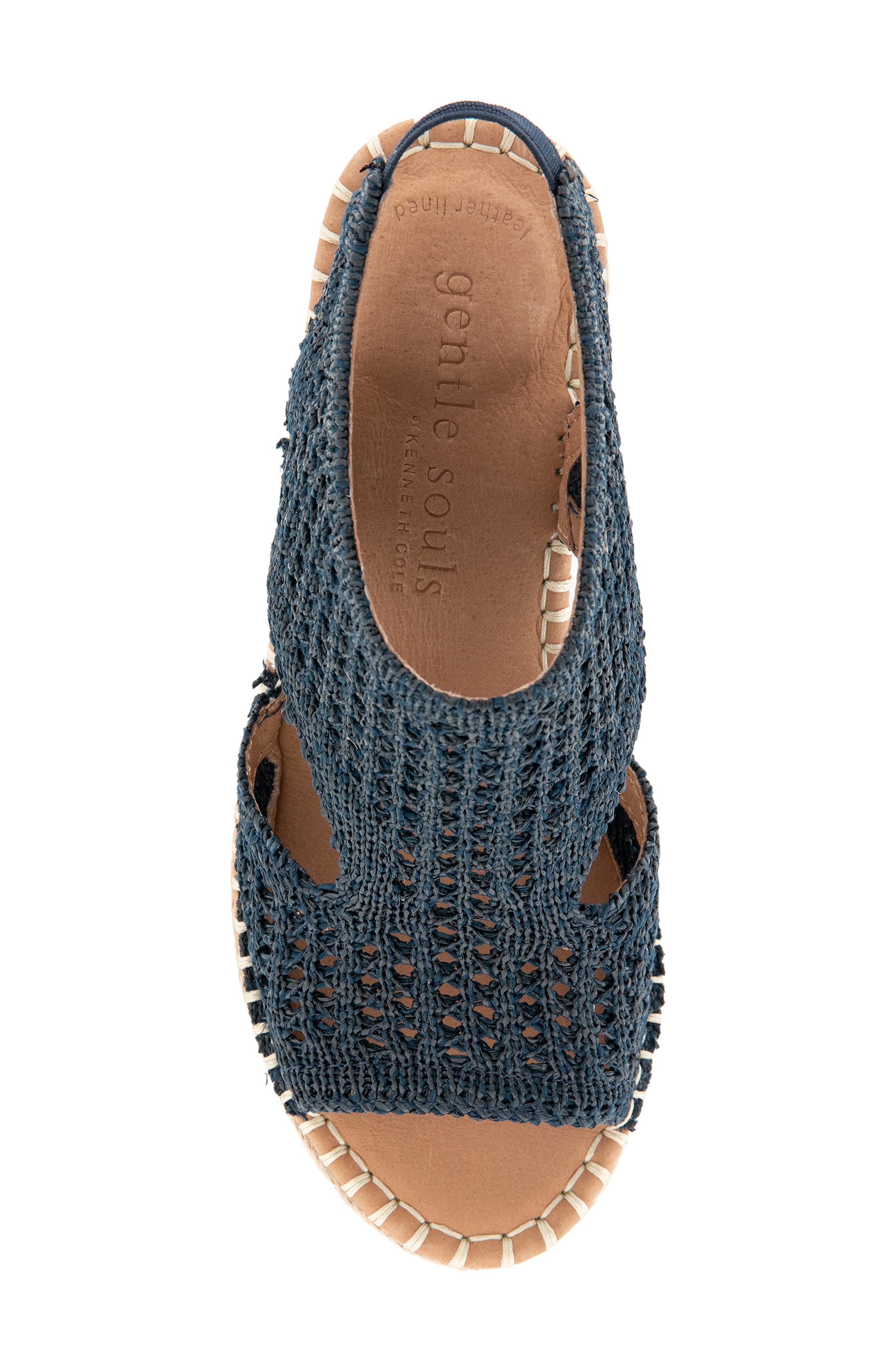 Cody Cutout Espadrille Wedge Sandal, Alternate, color, NAVY KNIT