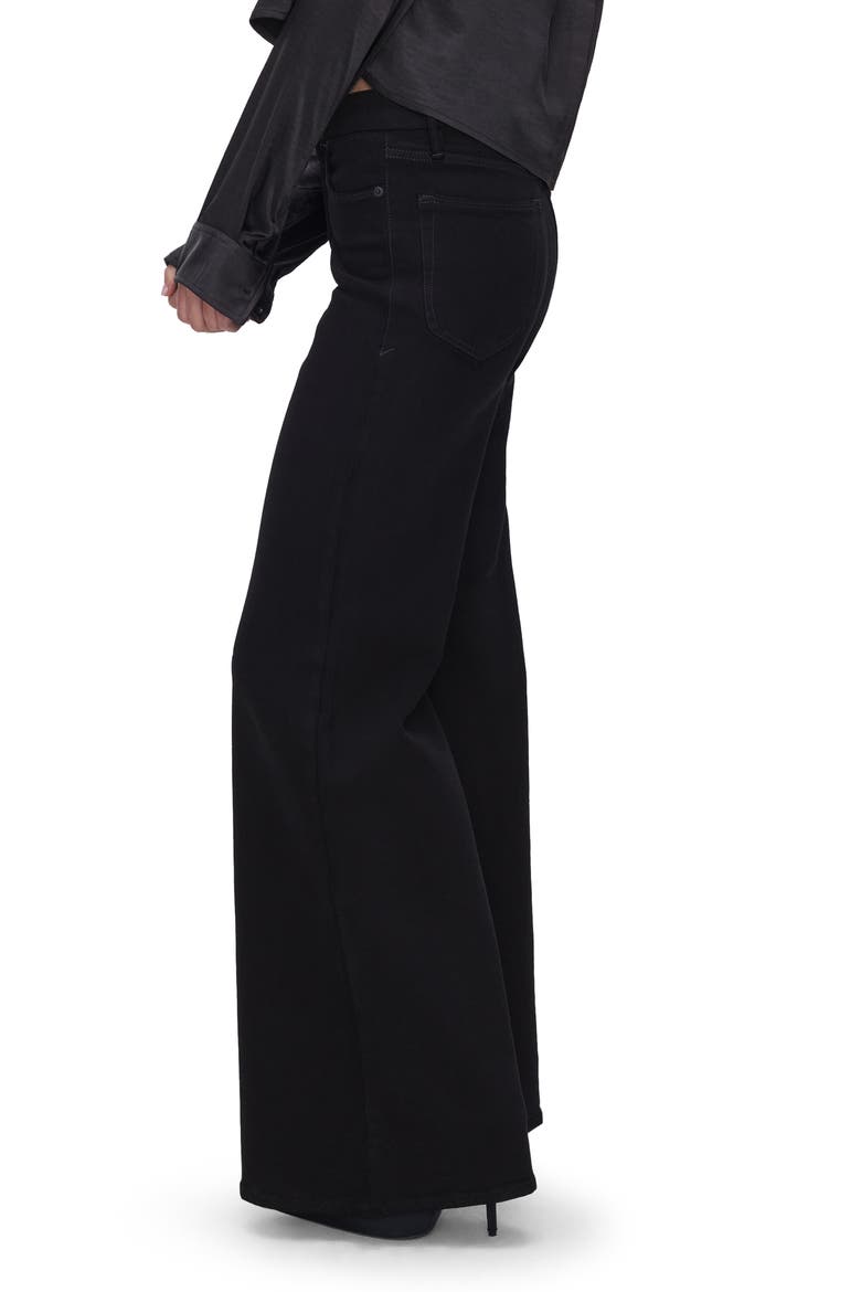 SoftTech Good Waist High Waist Palazzo Jeans, Alternate, color, BLACK319