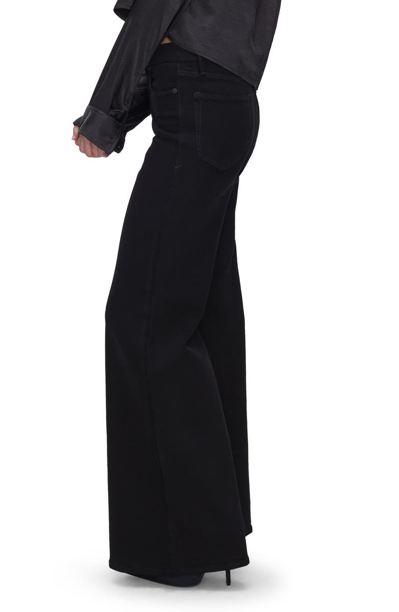 Good American SoftTech Good Waist High Waist Palazzo Jeans, Alternate, color, 