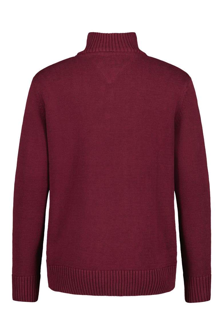 Kids' Quarter Zip Sweater, Alternate, color, ZINFANDEL