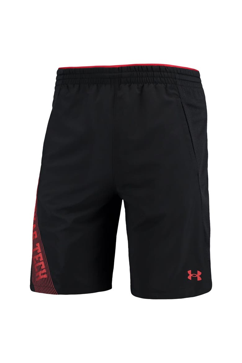 Men's Under Armour Black Texas Tech Red Raiders 2021 Sideline Woven Shorts, Alternate, color, Black