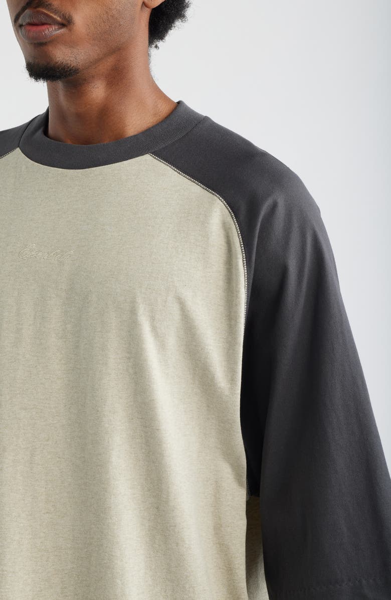 Fear of God Essentials Signature Cotton Baseball T-Shirt, Alternate, color, Heather Stone/ Iron Grey