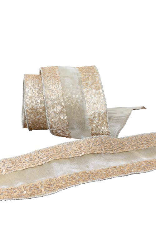 Balsam Hill Champagne Sequined Ribbon  product