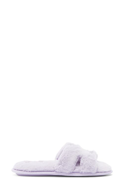 Honeydew H Band Plush Faux Fur Slipper In Purple