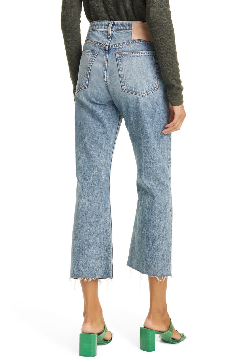Maya High Waist Crop Flare Jeans, Alternate, color, FARROW