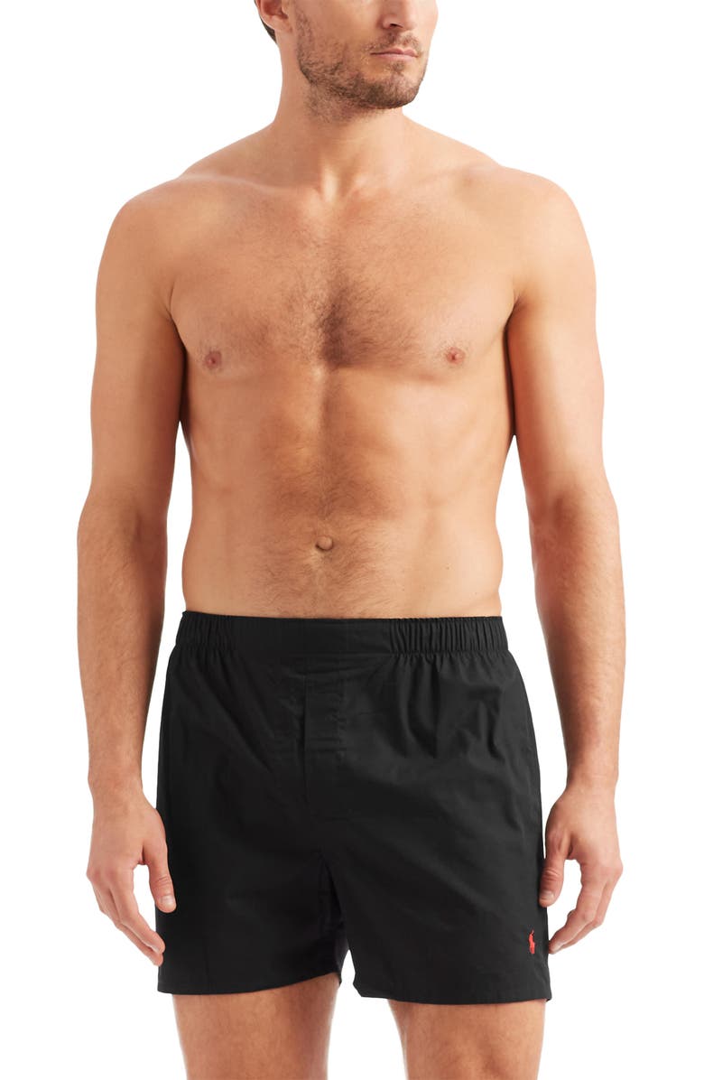 Polo Ralph Lauren Assorted 5-Pack Woven Cotton Boxers, Alternate, color,
