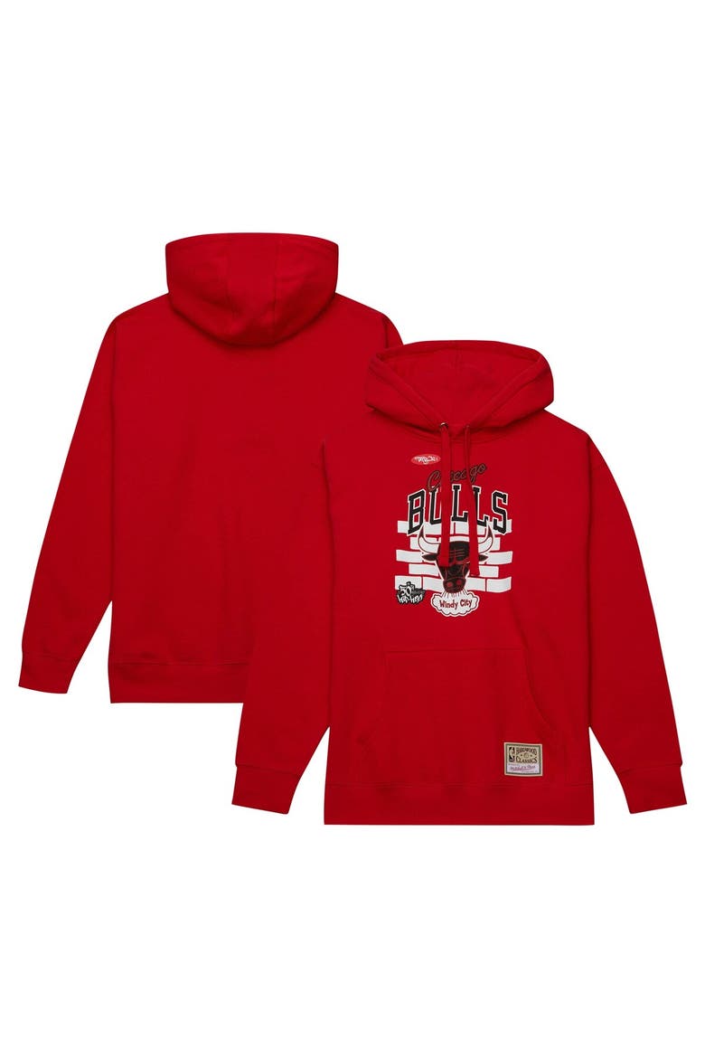 Men's Mitchell & Ness x Tats Cru Red Chicago Bulls Hardwood Classics Brick Pullover Hoodie, Main, color, Red