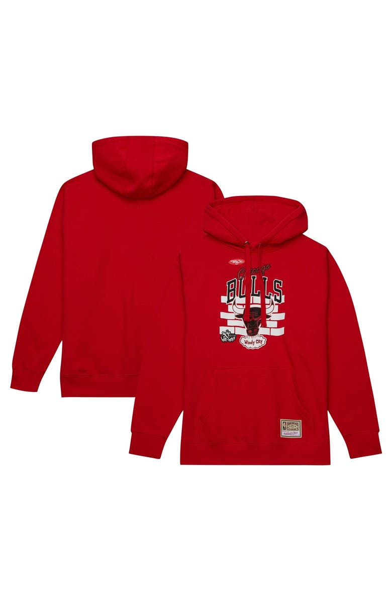 Mitchell & Ness Men's Mitchell & Ness x Tats Cru Red Chicago Bulls Hardwood Classics Brick Pullover Hoodie, Main, color, Red
