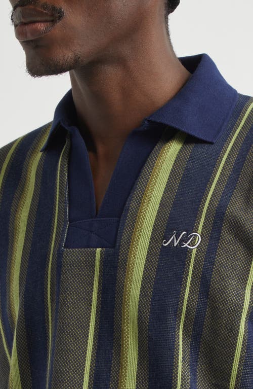Nicholas Daley Rugby Stripe Polo In Multi