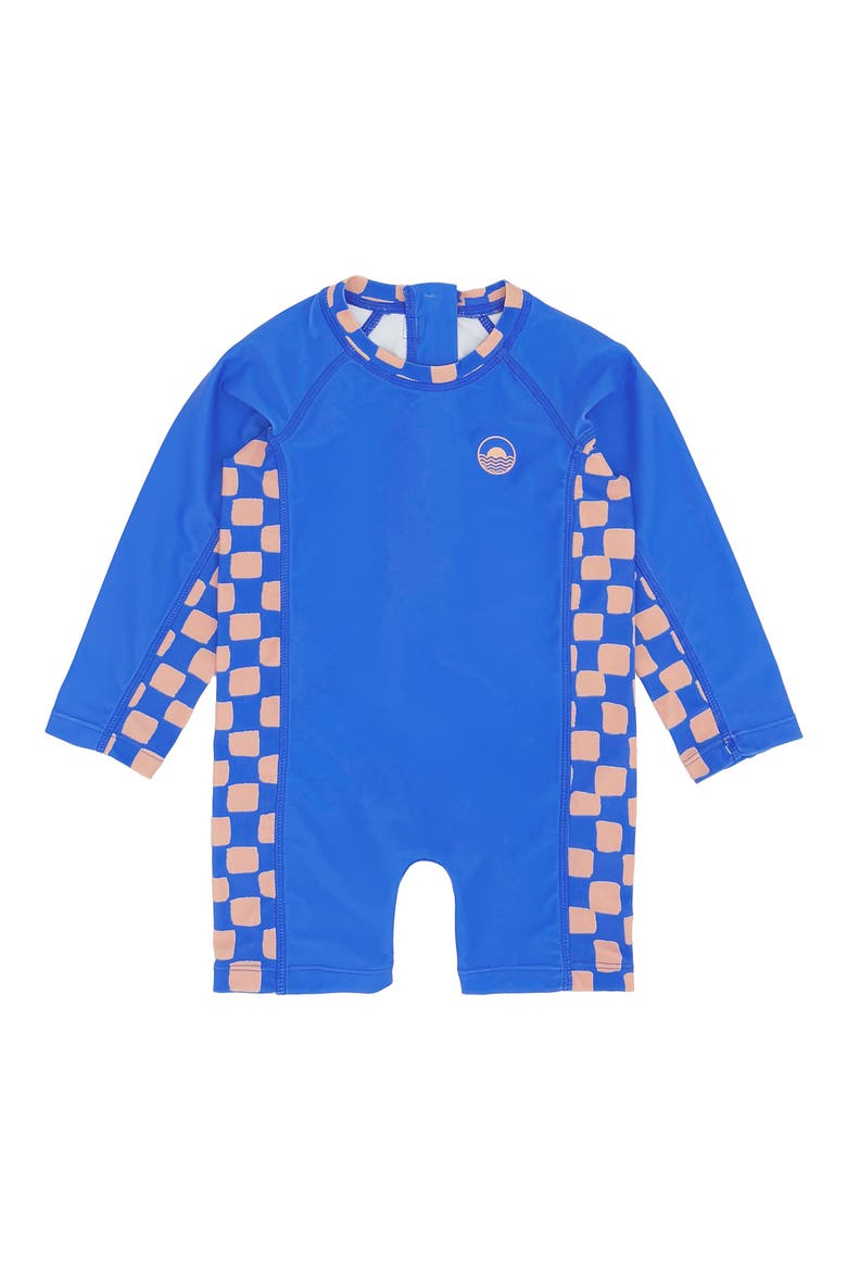 Kids' Shorebreak One-Piece Rashguard, Main, color, AQUA CRYSTAL