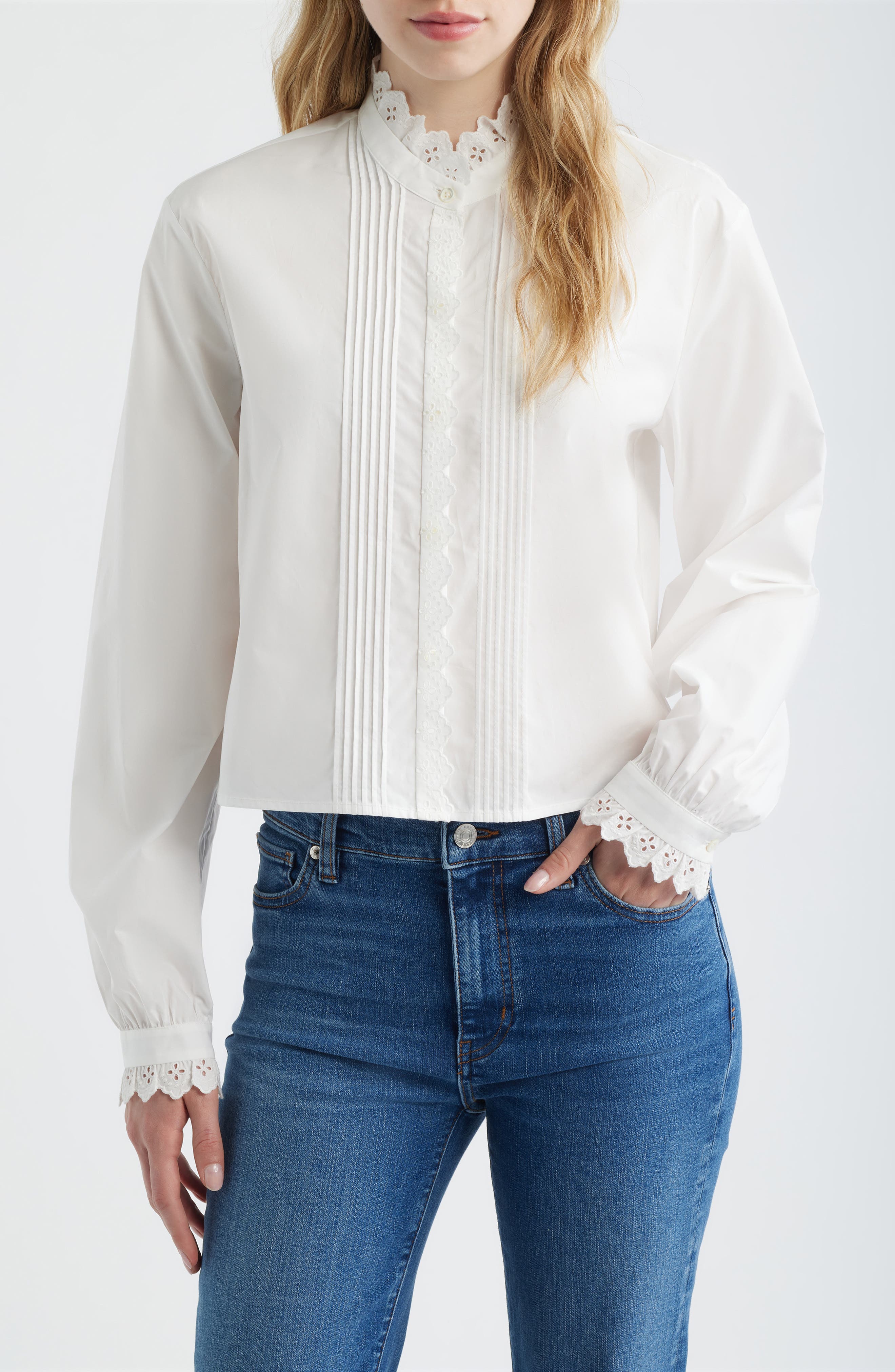 The Keepsake Lace & Pintuck Shirt