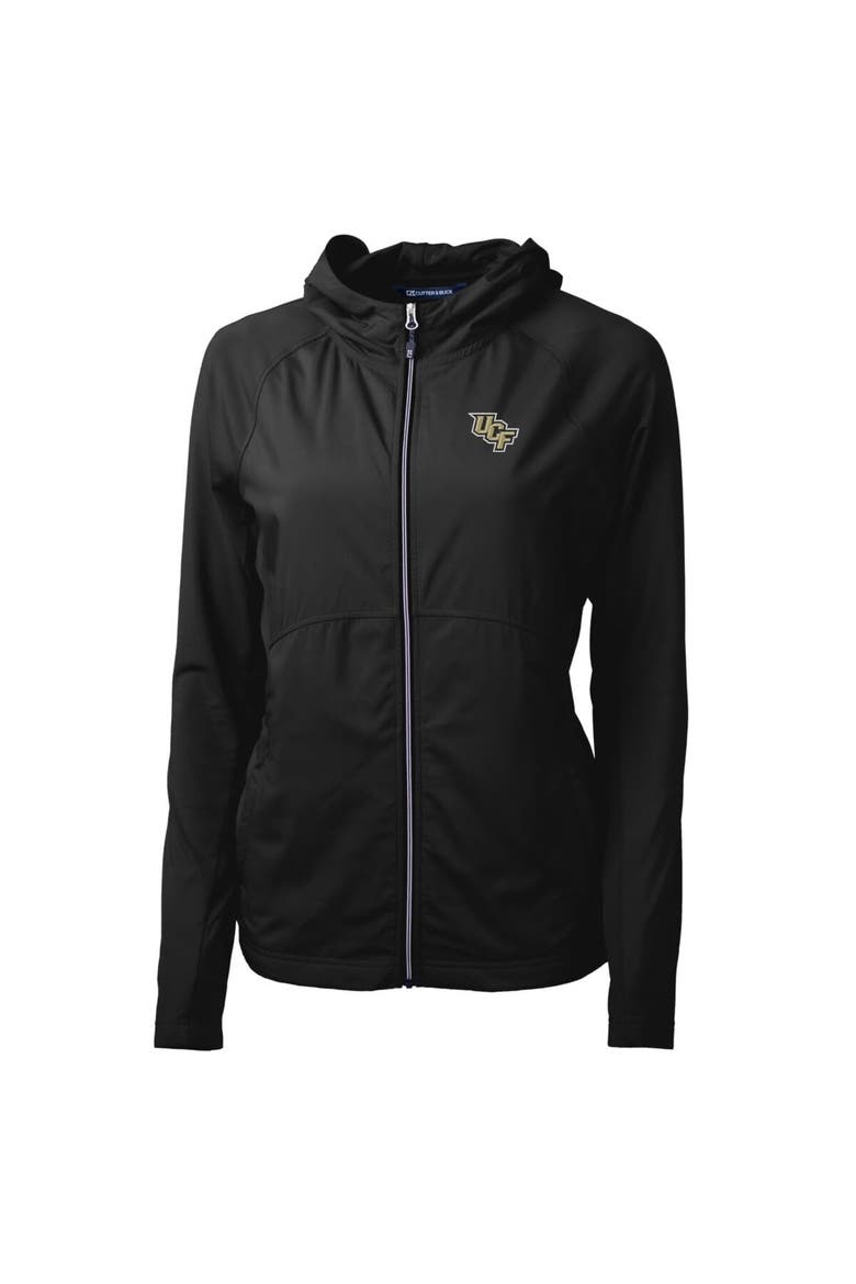 Women's Cutter & Buck Black UCF Knights Adapt Eco Knit Full-Zip Jacket, Main, color, Black