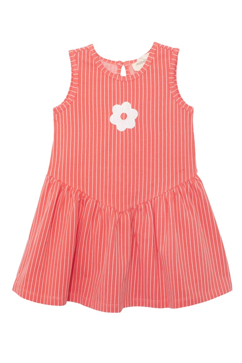 Striped Blossom Sleeveless Dress, Main, color, Red