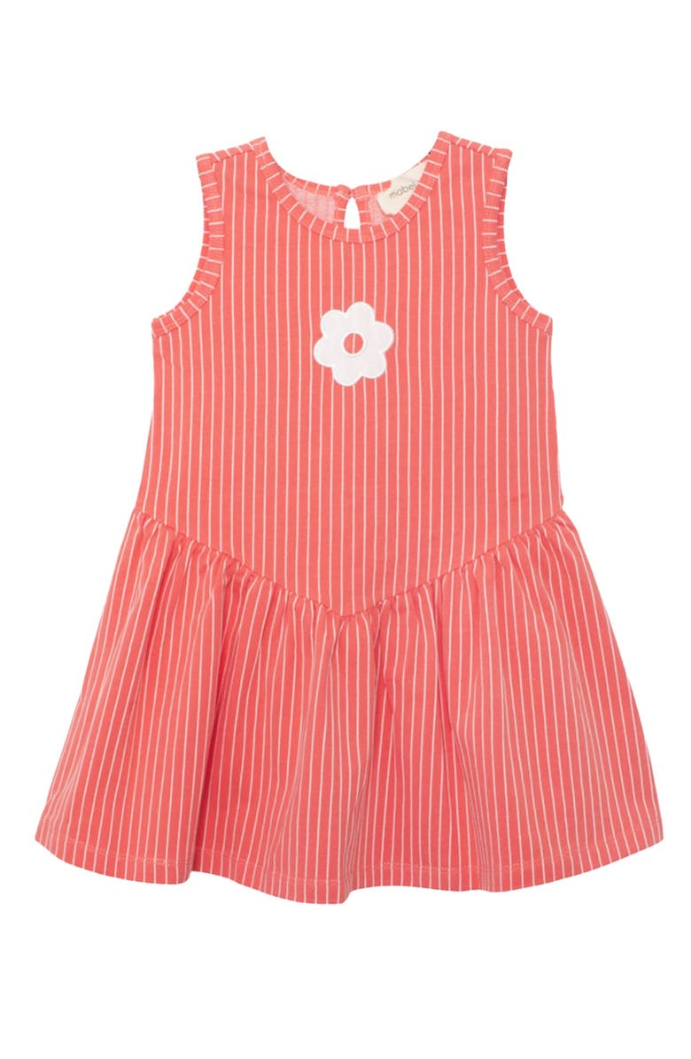 Mabel + Honey Striped Blossom Sleeveless Dress, Main, color, Red