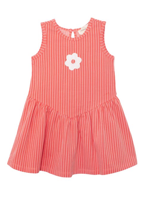 Striped Blossom Sleeveless Dress