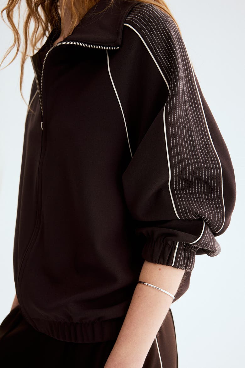 Track Jacket, Alternate, color, Dark brown