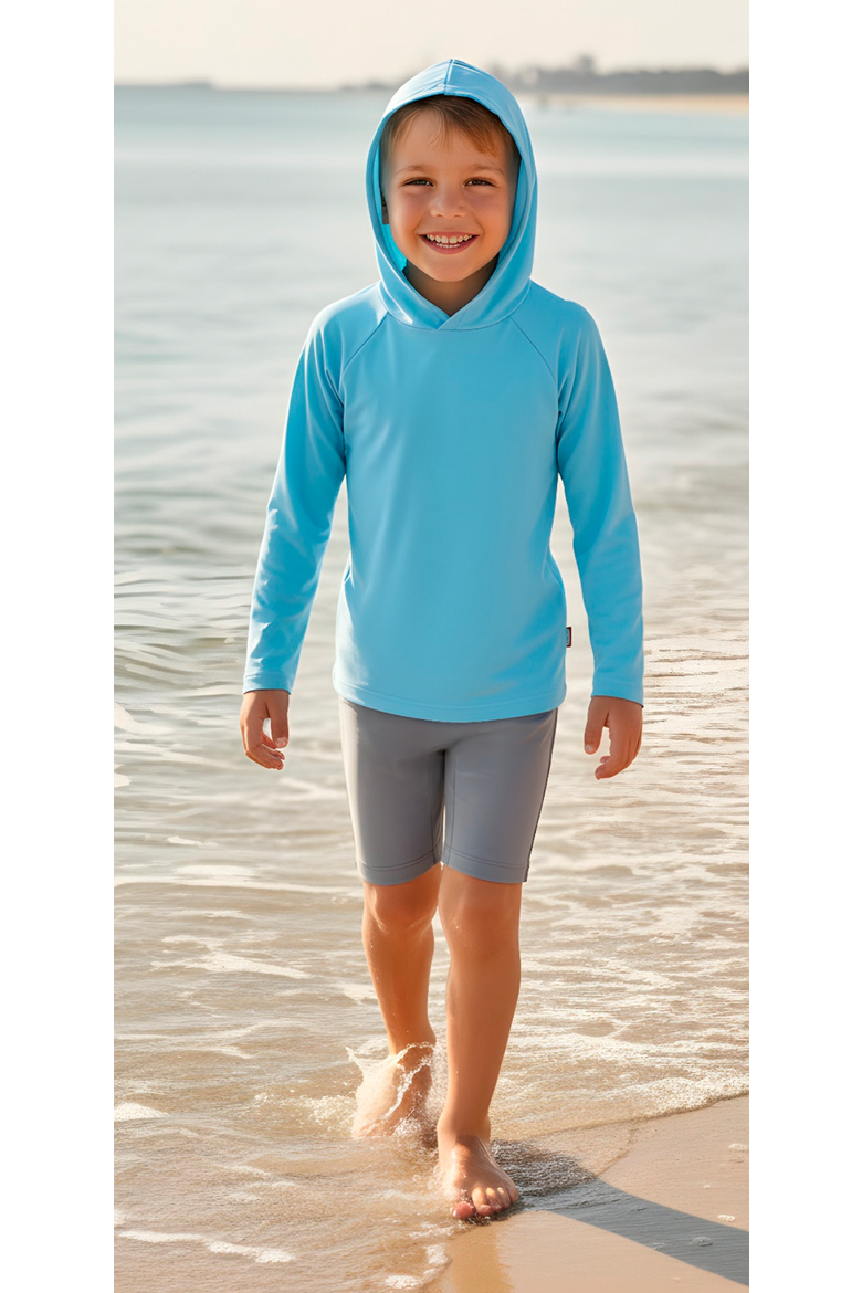 Unisex UPF 50+ Long Sleeve Hooded Rashguard Tee, Alternate, color, Navy