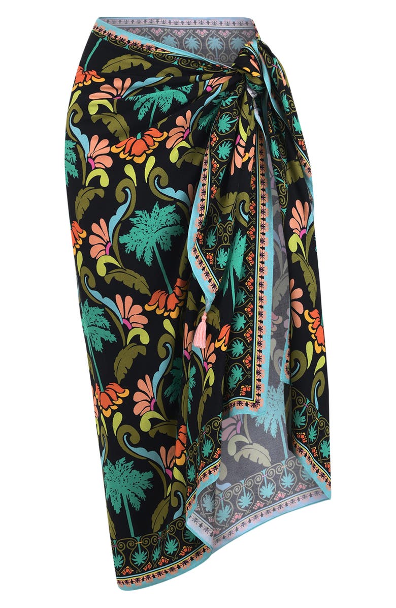 Sunshine 79 Mirage Cover-Up Pareo, Alternate, color, Black Multi