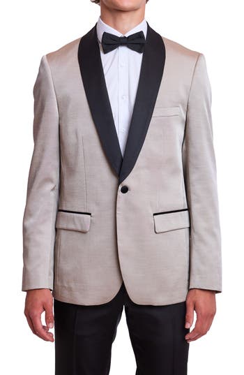 Paisley & Gray Regent Slim Fit Shawl Lapel Tuxedo Jacket In Neutral