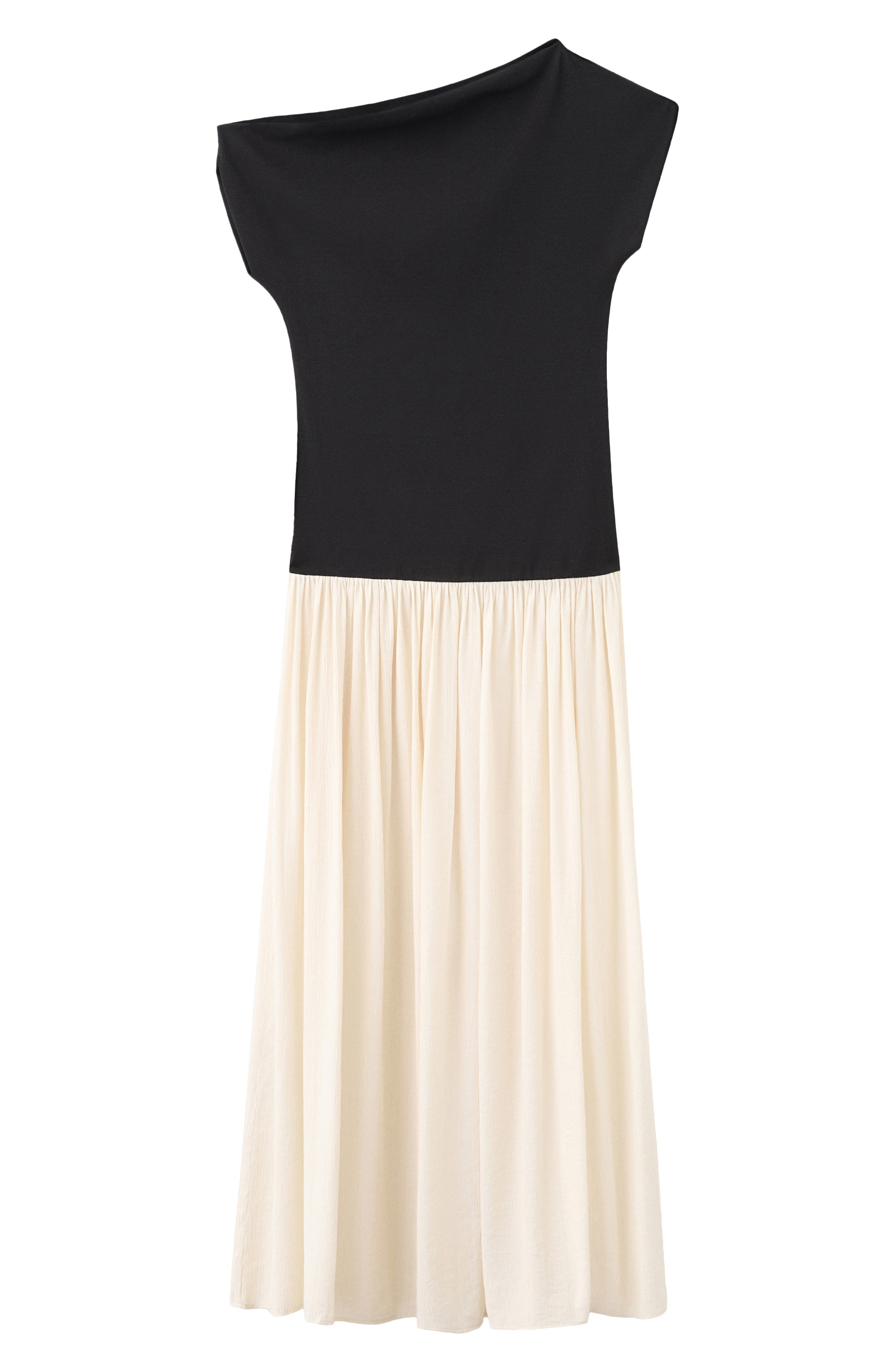 One-Shoulder Flared Maxi Dress - image 3