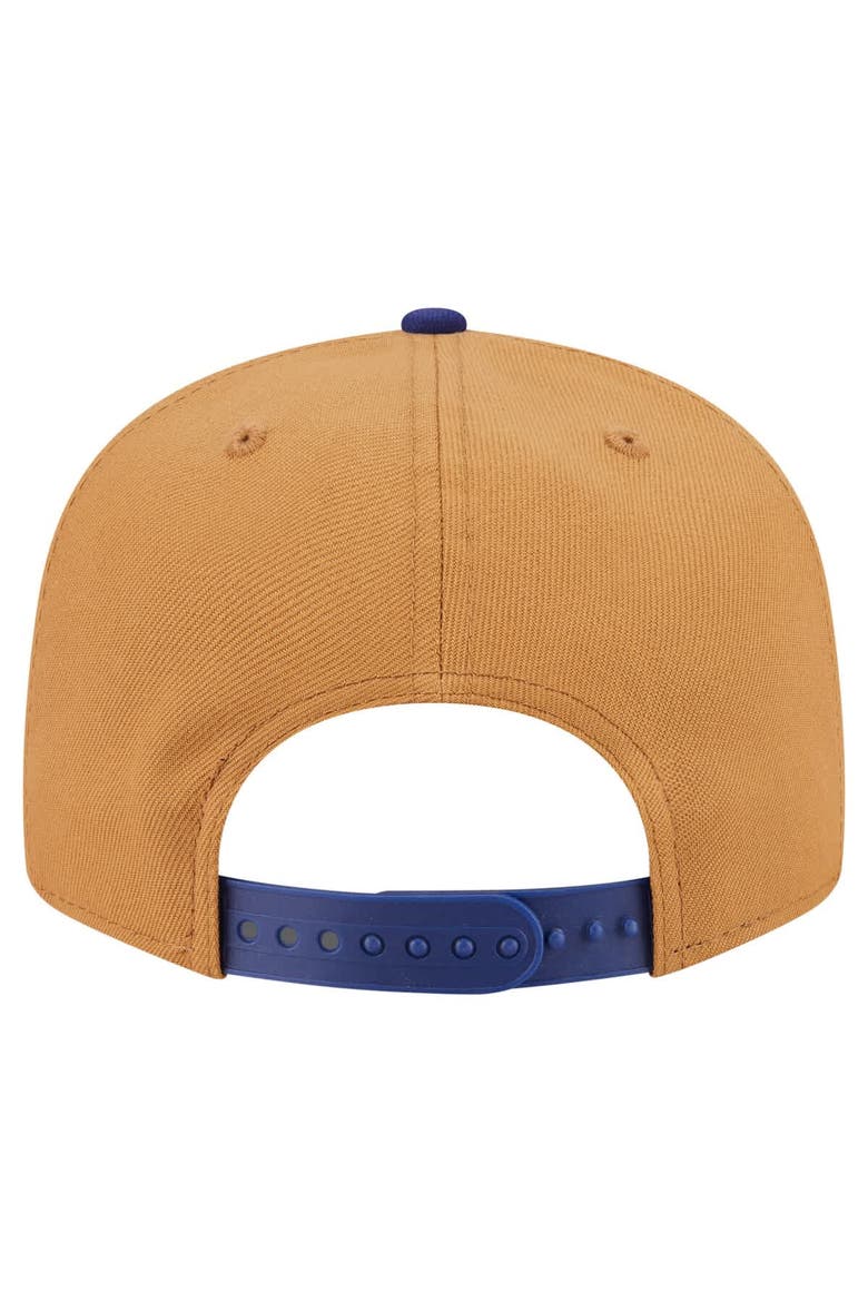 Men's New Era Khaki/Dark Blue Texas Rangers Ice Cream 9FIFTY Snapback Hat, Alternate, color, Khaki