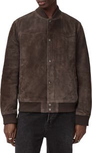 AllSaints Stafford Suede Bomber Jacket