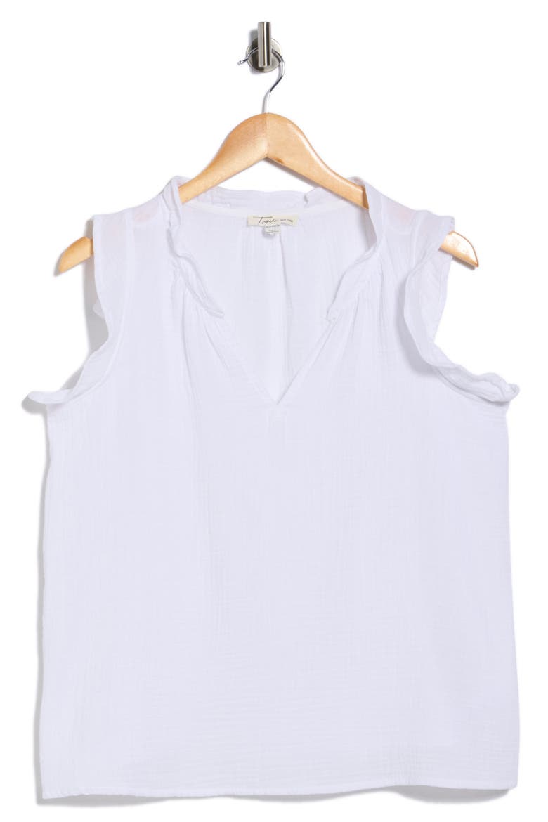 Cotton Gauze Tank, Alternate, color, WHITE