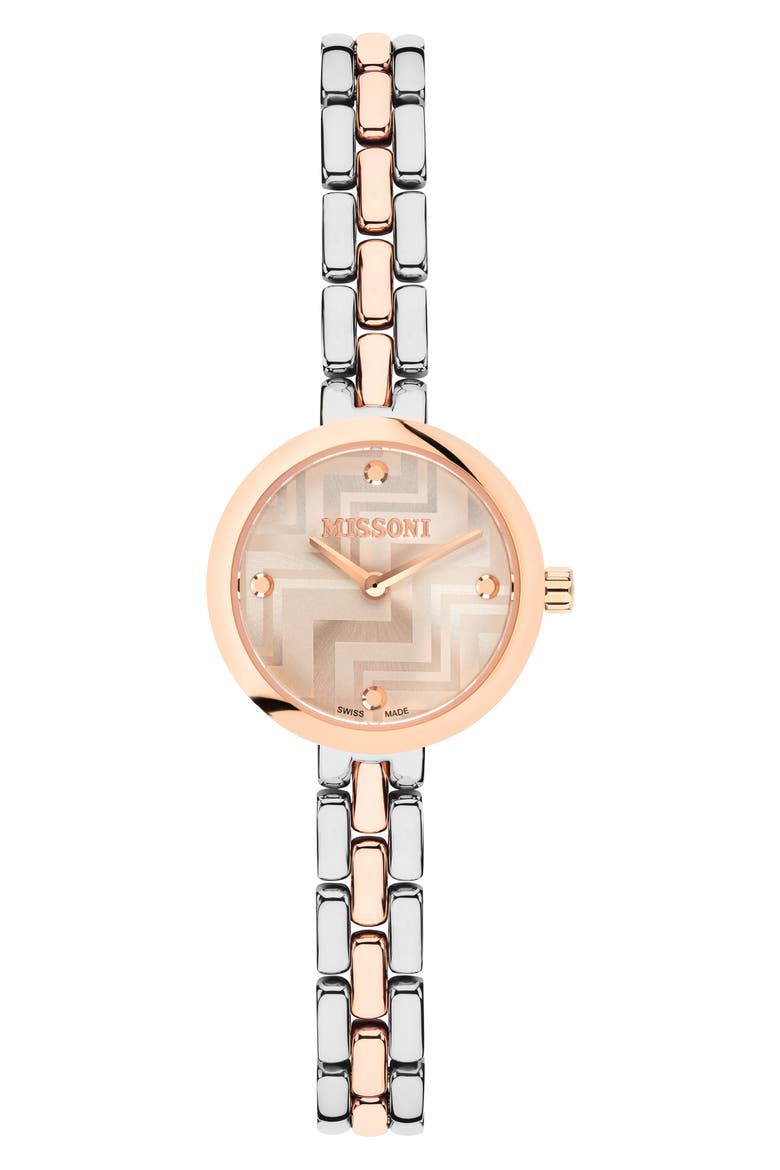 Two-Tone Bracelet Watch, 25mm, Main, color, TWO TONE
