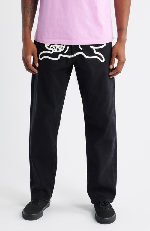 Icecream Ash Vanilla Fit Running Dog Appliqué Jeans In Pink