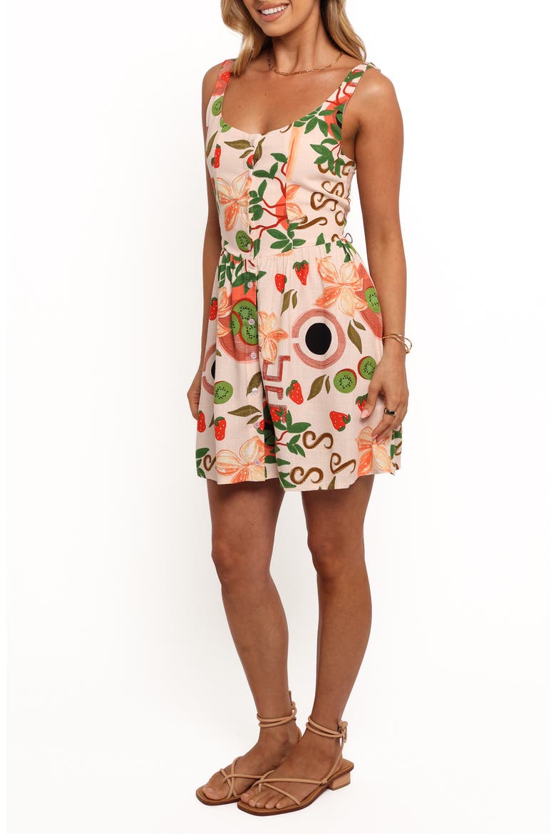 Emmaline Print Sleeveless Minidress, Alternate, color, ELODIE