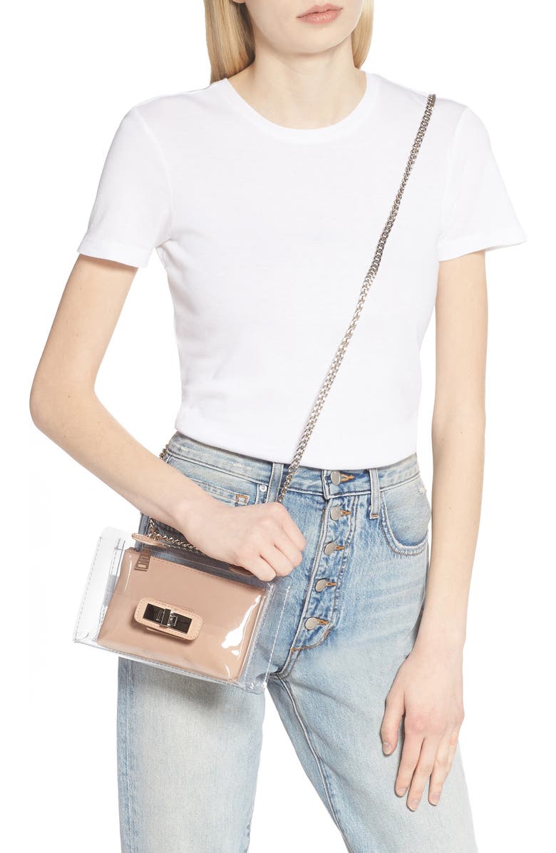 Steve Madden BScene Clear Crossbody Bag, Alternate, color, Clear