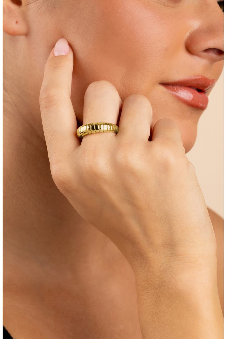Gro Stacked Ridge Band Ring, Alternate, color, GOLD