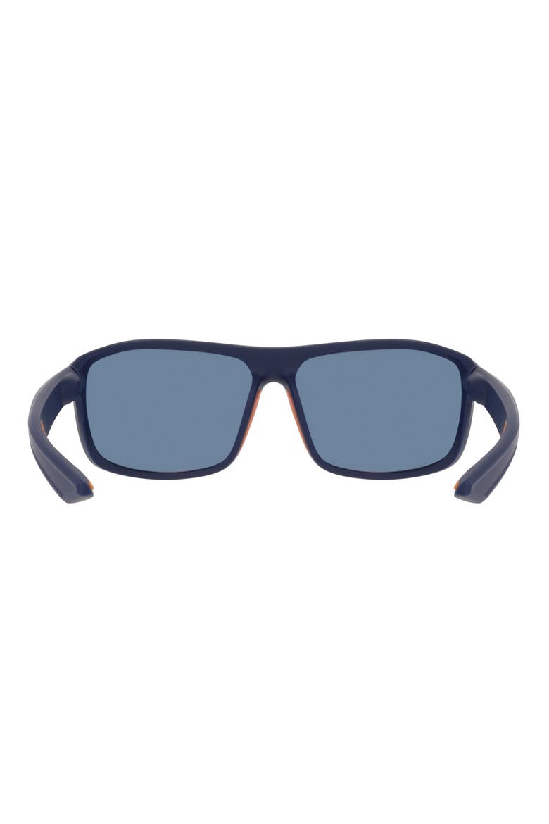 Premier Stride 63mm Rectangular Sunglasses, Alternate, color, MATTE BLUE VOID / ORANGE MIR