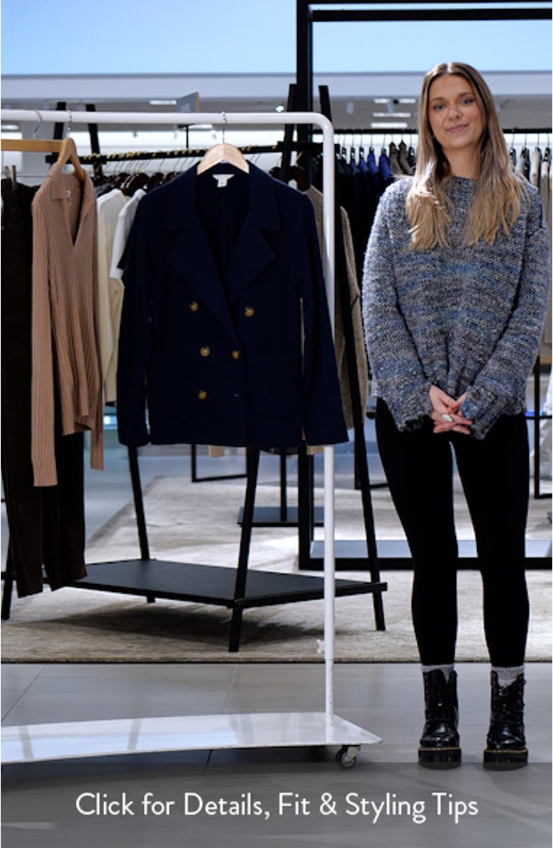 Double Breasted Knit Blazer, sales video thumbnail