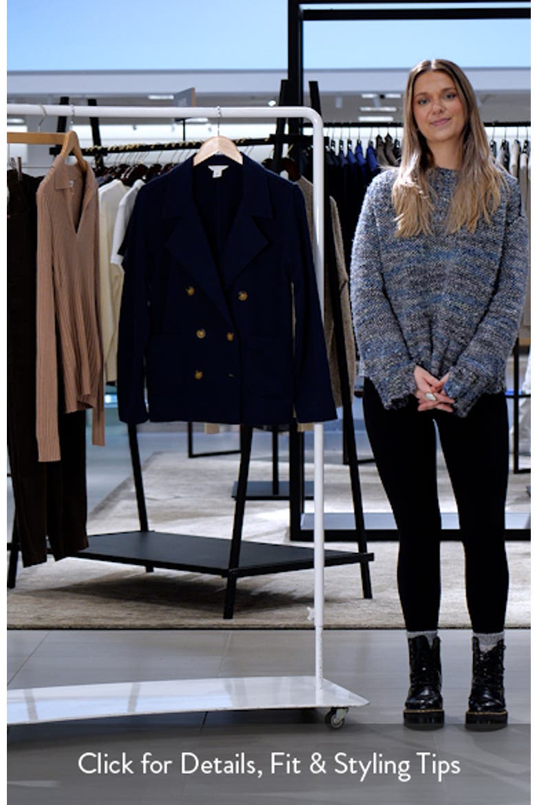 Double Breasted Knit Blazer video