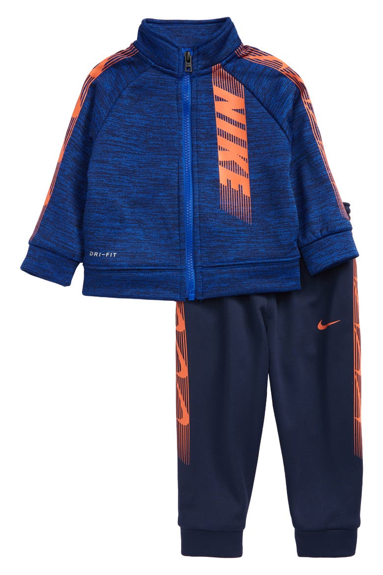 Kids' Dominate Dri-FIT Zip Jacket & Sweatpants Set, Main, color, MIDNIGHT NAVY